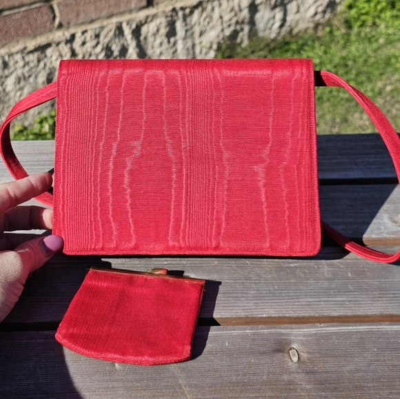 Martin Van Schaak vintage 2pc. red purse - Picture 2 of 14